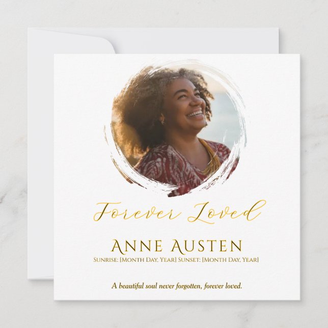 Carte de remerciement pour funérailles (Devant)