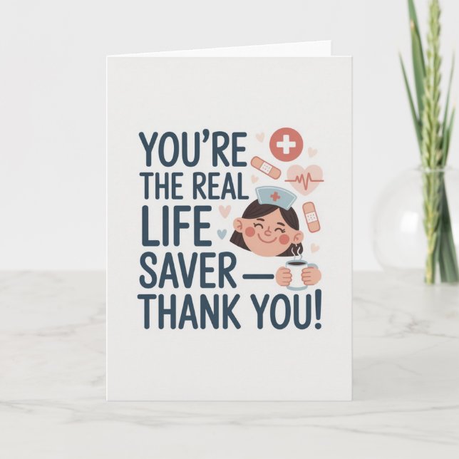 Carte de remerciement pour infirmière (Devant)