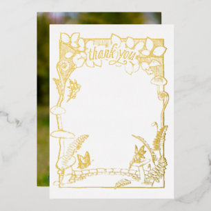 Carte de remerciement pour jardin de fées