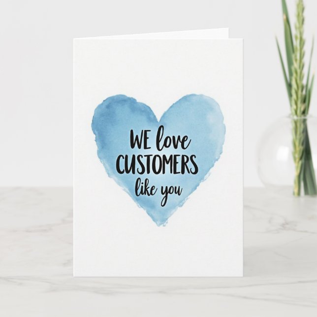Carte de remerciement pour la clientèle (Devant)