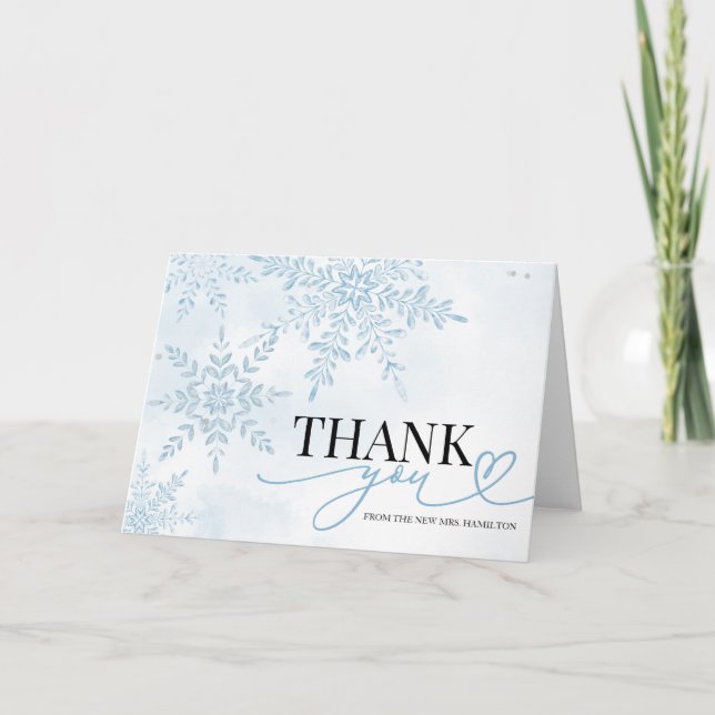 Carte de remerciement pour la douche de mariée flo (Devant)