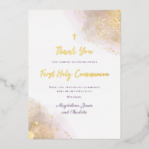 carte de remerciement pour la première communion