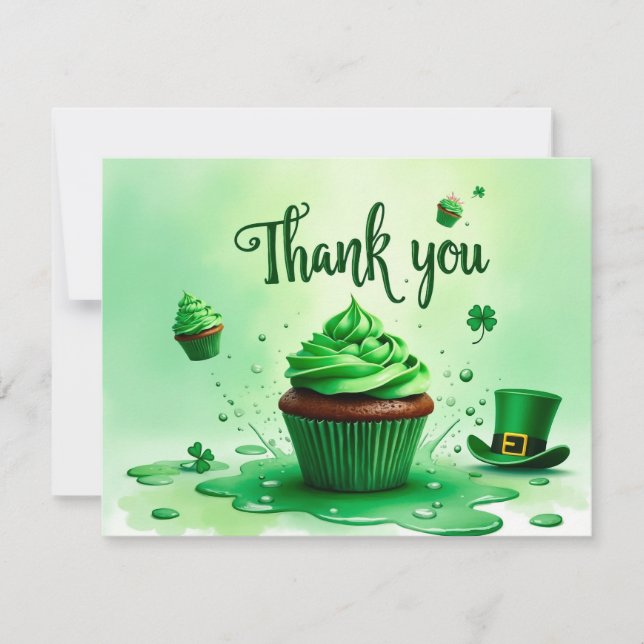 Carte de remerciement pour la Saint-Patrick (Devant)