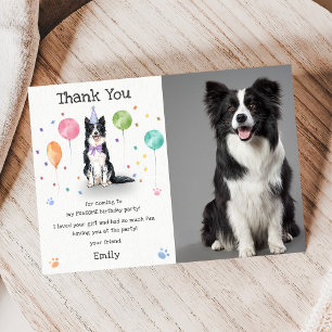 Carte de remerciement pour l'anniversaire d'un chi