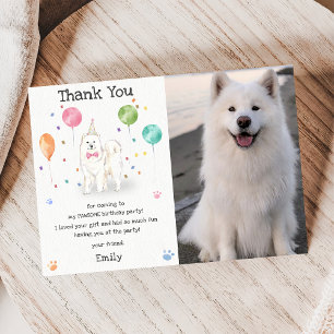 Carte de remerciement pour l'anniversaire d'un chi