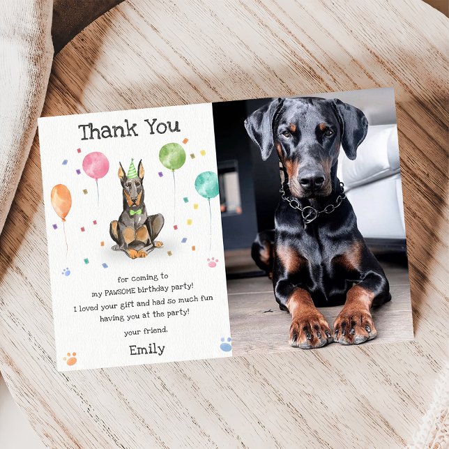 Carte de remerciement pour l'anniversaire d'un chi (Créateur téléchargé)
