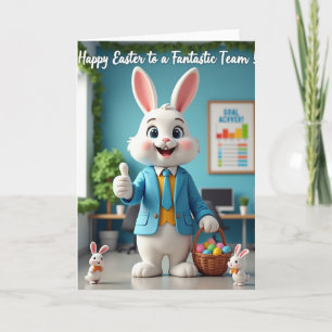 Carte de Remerciement pour Lapin de Bureau