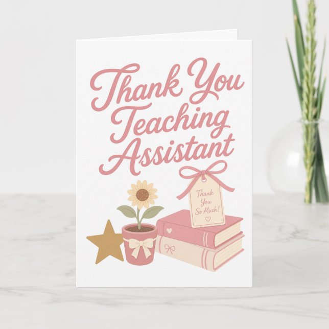 Carte de remerciement pour l'assistant d'enseignem (Devant)