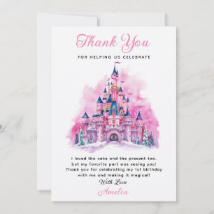 Carte de remerciement pour le 1er anniversaire Châ