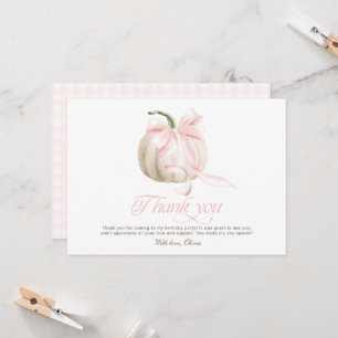 Carte de remerciement pour le 1er anniversaire de