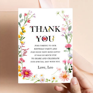 Carte de remerciement pour le 1er anniversaire de 