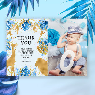 Carte de remerciement pour le 1er anniversaire de 
