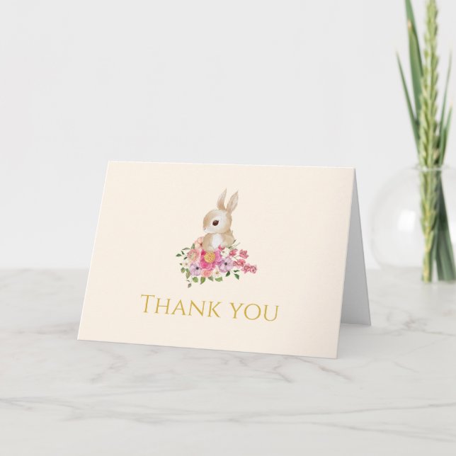 Carte de remerciement pour le 1er anniversaire de  (Devant)