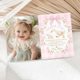 Carte de remerciement pour le 1er anniversaire d'u