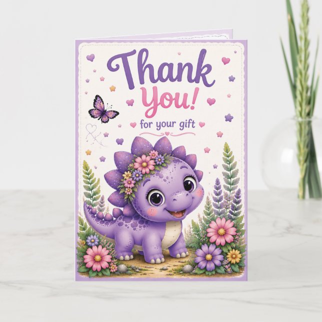 Carte de remerciement pour le 2e anniversaire de P (Devant)