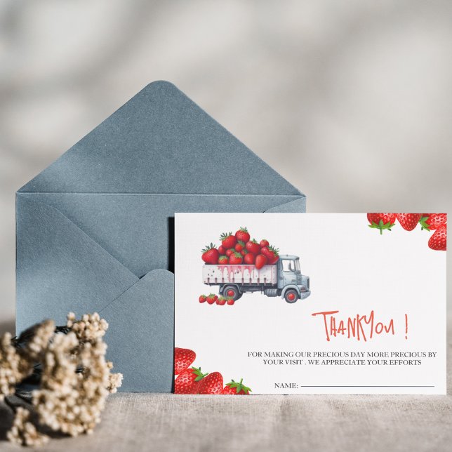 Carte de remerciement pour le baby shower aux frai (Créateur téléchargé)