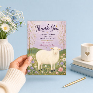 Carte de Remerciement pour le Pré aux Moutons