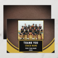 Carte de remerciement pour l'entraîneur de basket-