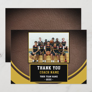 Carte de remerciement pour l'entraîneur de basket-