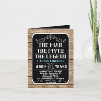 Carte de remerciement pour les 50 ans d'un homme, 