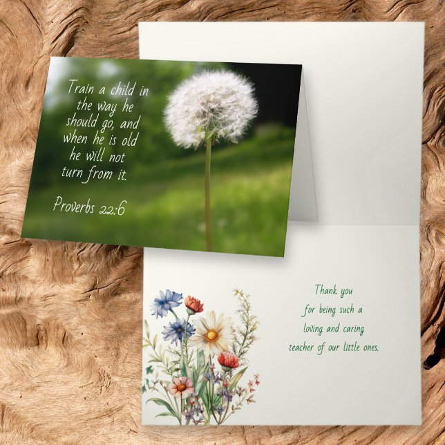 Carte de remerciement pour les enseignants religie (Créateur téléchargé)