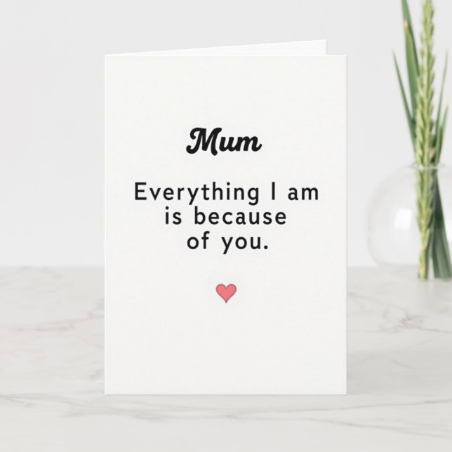 Carte de remerciement pour maman aimante (Devant)