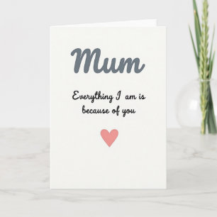 Carte de remerciement pour Maman douce