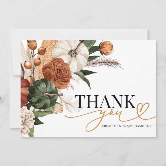 Carte de remerciement pour mariage de Fête de Fian (Devant)