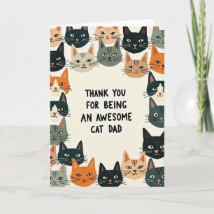 Carte de remerciement pour Papa Chat Incroyable