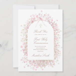 carte de remerciement pour première communion