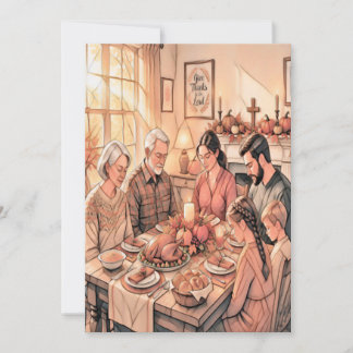 Carte de remerciement pour prière familiale
