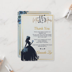 Carte de remerciement pour Quinceañera