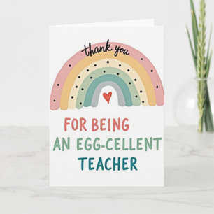Carte de remerciement pour un excellent professeur