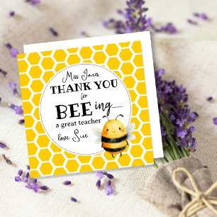 Carte de remerciement pour un professeur abeille m
