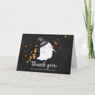 Carte de remerciement pour une baby shower Hallowe