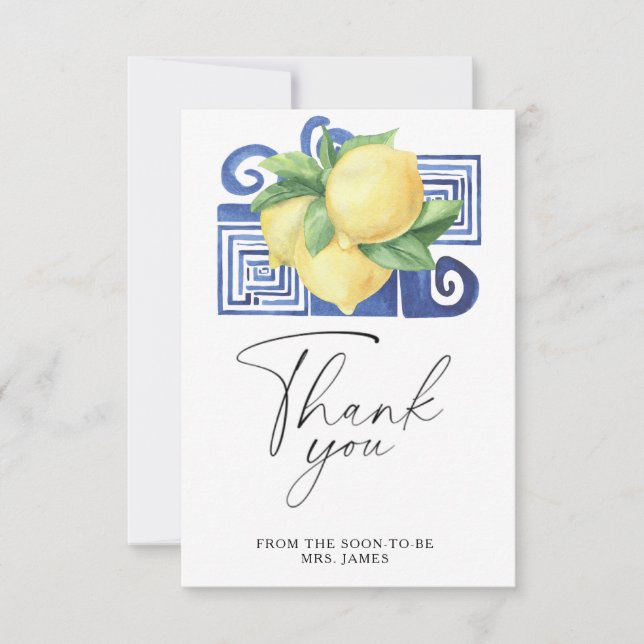 Carte de remerciement pour une douche de mariage s (Devant)