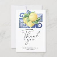 Carte de remerciement pour une douche de mariage s