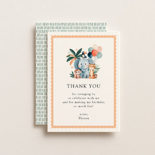 Carte de remerciement pour une fête d'anniversaire