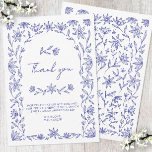 Carte de Remerciement pour une Fête de Mariage Flo