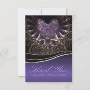Carte de remerciement Purple Goth Heart
