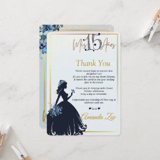 Carte de remerciement Quinceañera