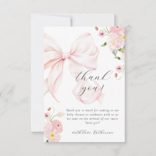 Carte de remerciement Rose Bébé en Fleur