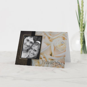 carte de remerciement rose ivoire