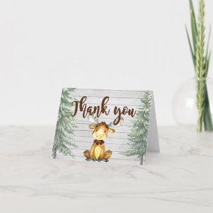 Carte de remerciement Rustic Moose pour Baby Showe