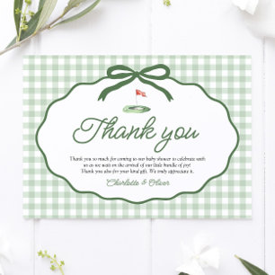 Carte de remerciement Sage Green Golf Nouveau au C