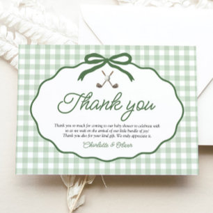 Carte de remerciement Sage Green Golf Nouveau au C