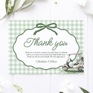 Carte de remerciement Sage Green Golf Nouveau au C