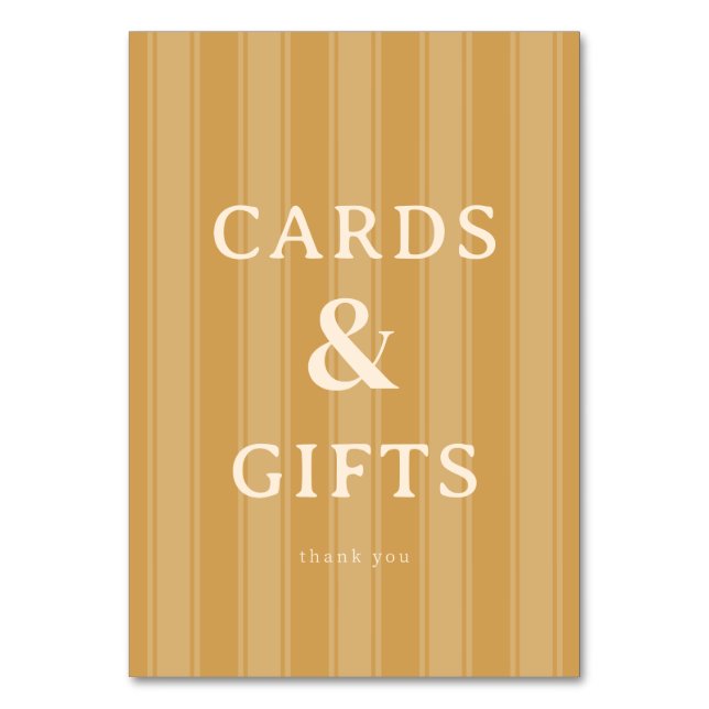 Carte de Remerciement Serif Beige Chaud (Par défaut)