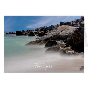 Carte de remerciement Shell Island Rocks And Waves