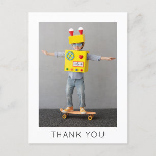 Carte de remerciement simple pour l'anniversaire d